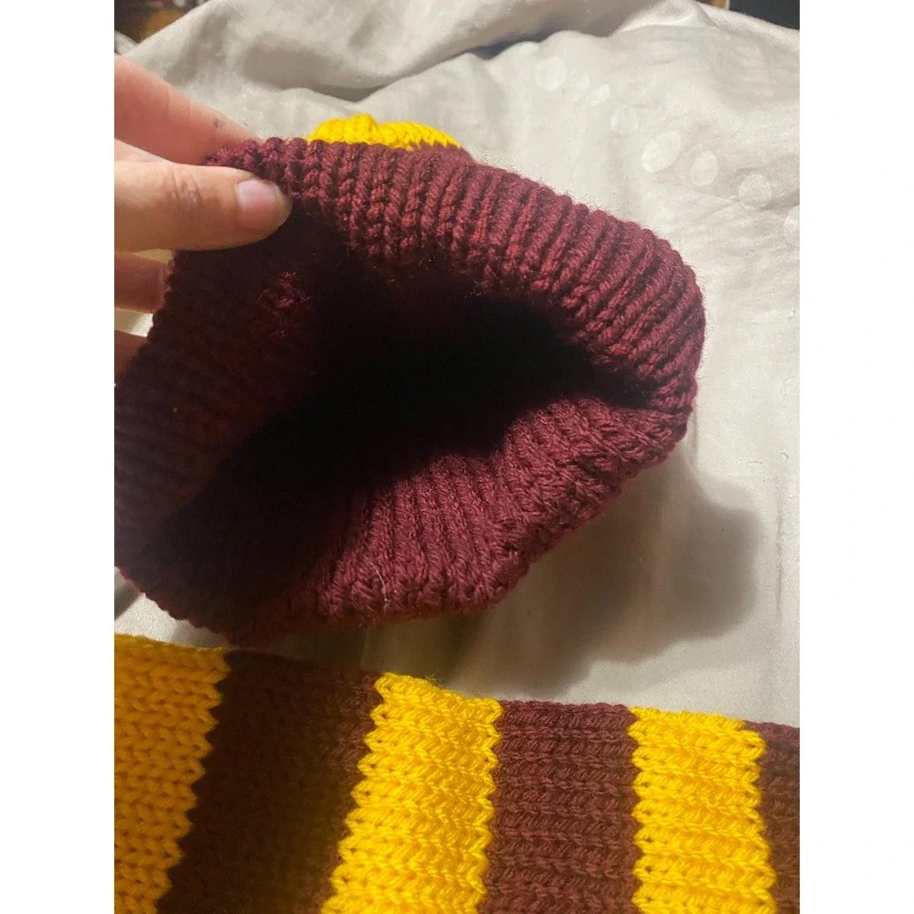 Handmade Unisex Knitted Child's Hat And Scarf Set